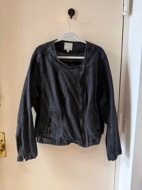 torrid Black Washed Moto Jacket
